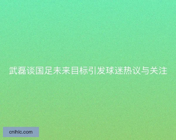 武磊谈国足未来目标引发球迷热议与关注